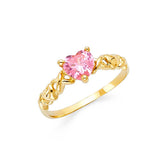 14K Yellow Gold Ladies Fancy CZ Ring