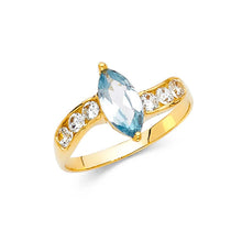Load image into Gallery viewer, 14K Yellow Gold Ladies Fancy CZ Ring