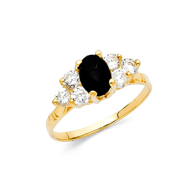 14K Yellow CZ FANCY Ring 1.7grams