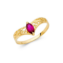 Load image into Gallery viewer, 14K Yellow Gold Ladies Fancy CZ Ring