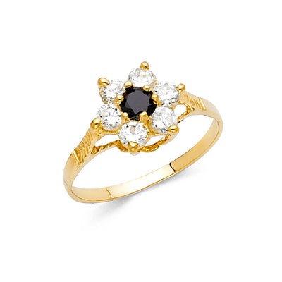 14K Yellow CZ FANCY Ring 1.8grams