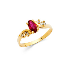 Load image into Gallery viewer, 14K Yellow LADIES CZ Ring 1.3grams