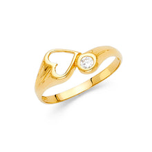 Load image into Gallery viewer, 14K Yellow CZ FANCY Ring 1.7grams