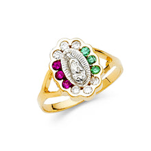 Load image into Gallery viewer, 14K Yellow CZ GUADALUPE Ring 3.1grams