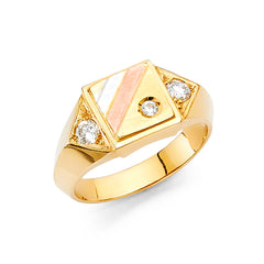 14K Yellow CZ Ring 4.5grams