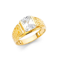 14K Yellow CZ Ring 2.8grams