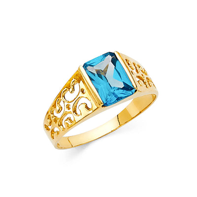 14K Yellow CZ Ring 2.2grams