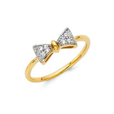 14K Yellow Gold CZ Fancy Ring