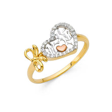 Load image into Gallery viewer, 14K Yellow Gold CZ Fancy Ring