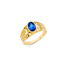 Load image into Gallery viewer, 14K Yellow CZ BABIES Ring 0.9grams