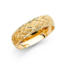 Load image into Gallery viewer, 14K Yellow Gold 6mm Fancy DC Men&#39;s Wedding Band
