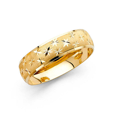 14K Yellow Gold 6mm DC Ladies Wedding Band