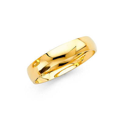 14K Yellow Gold 4mm Fancy Ladies Wedding Band