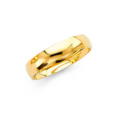 14K Yellow Gold 4mm Fancy Ladies Wedding Band