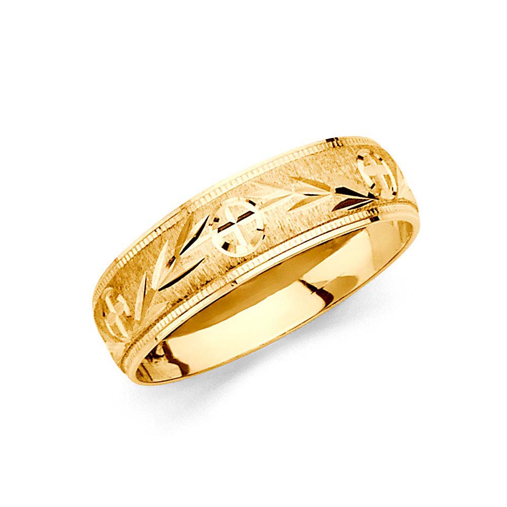 14k Yellow Gold 6mm Men's Wedding Band