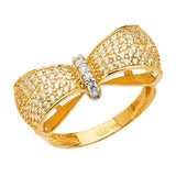 14K Yellow Gold Fancy Clear CZ Ring