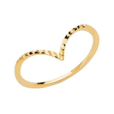 14K Yellow V-SHAPE LADIES DC Band 1grams