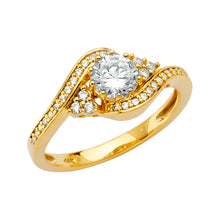 Load image into Gallery viewer, 14K Yellow CZ Engagement Ring 3.2grams