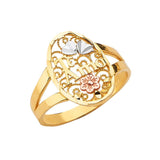 14K Tri Color Assorted Ring