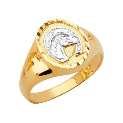 14K Tri Color CZ Men's Rings - silverdepot