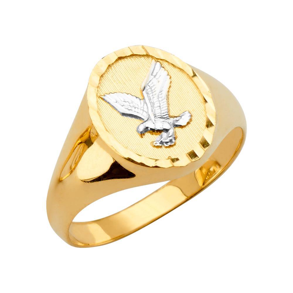 14K Tri Color CZ Men's Rings