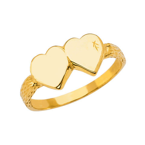 14K Yellow Baby Signet Ring 1.3grams