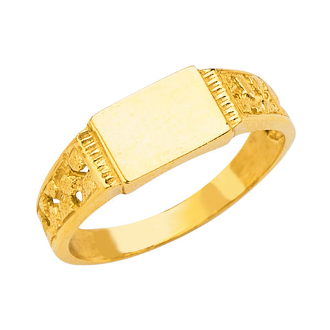 14K Yellow Baby Signet Ring 1.5grams