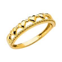 Load image into Gallery viewer, 14K Yellow Heart Band 1.7grams