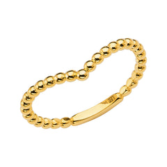 14K Yellow V-Shape Stackble Band 1.7grams