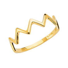 Load image into Gallery viewer, 14K Yellow Thunder-Shape Stackble Band 1.4grams