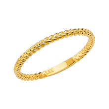 Load image into Gallery viewer, 14K Yellow Braided Shape Stackble Band 1.3grams