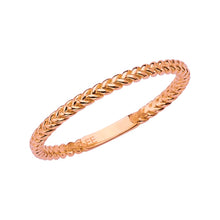 Load image into Gallery viewer, 14K Pink Braided Shape Stackble Band