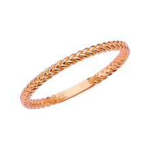 Load image into Gallery viewer, 14K Pink Braided Shape Stackble Band 1.3grams