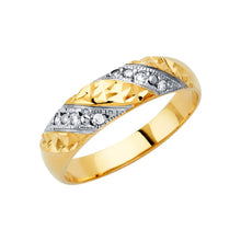 Load image into Gallery viewer, 14K Yellow Men&#39;s CZ Wedding Band
