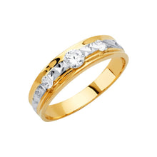 Load image into Gallery viewer, 14K Yellow Men&#39;s CZ Wedding Band