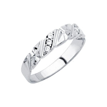 Load image into Gallery viewer, 14K White Men&#39;s CZ Wedding Band