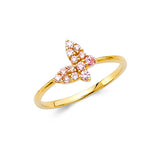 14K Yellow Gold CZ Fancy Ring