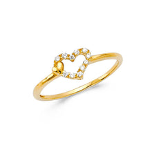 Load image into Gallery viewer, 14K Yellow Gold CZ Fancy Ring