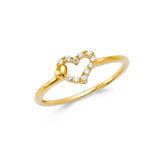 14K Yellow Gold CZ Fancy Ring