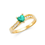 14K Yellow Gold Ladies Fancy CZ Ring