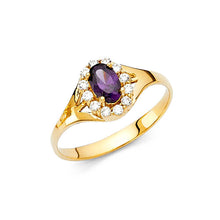 Load image into Gallery viewer, 14K Yellow Gold Ladies Fancy CZ Ring