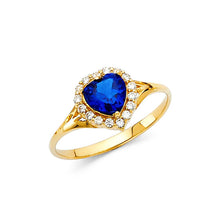 Load image into Gallery viewer, 14K Yellow Gold Ladies Fancy CZ Ring