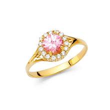 Load image into Gallery viewer, 14K Yellow Gold Ladies Fancy CZ Ring