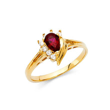 Load image into Gallery viewer, 14K Yellow Gold Ladies Fancy CZ Ring