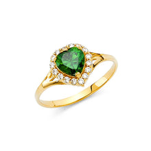 Load image into Gallery viewer, 14K Yellow Gold Ladies Fancy CZ Ring