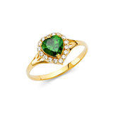 14K Yellow Gold Ladies Fancy CZ Ring