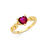 14K Yellow Gold Ladies Fancy CZ Ring