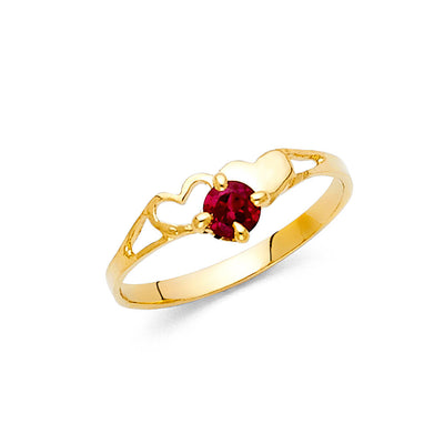 14K Yellow LADIES CZ Ring 1.1grams
