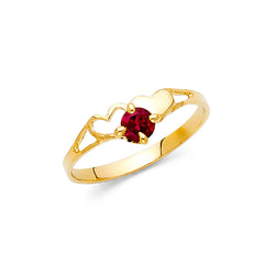 14K Yellow LADIES CZ Ring 1.1grams