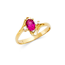 Load image into Gallery viewer, 14K Yellow LADIES CZ Ring 1.9grams